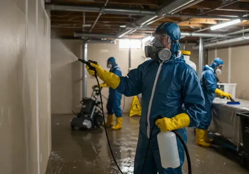 Basement Sanitization and Antimicrobial Treatment process in Dryden, NY